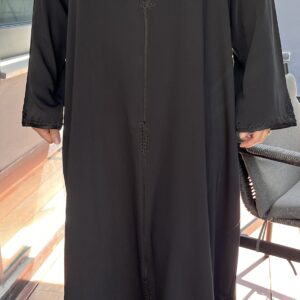 Jelaba noir crepe premium