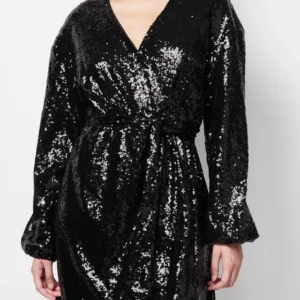 Robe portefeuille-Noir NA-KD
